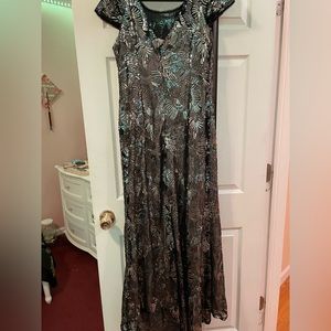 Beautiful Calvin Klein sequin long  dress worse 1 time perfect condition